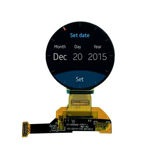 OLED Rotondo Da 1,4 '' Per Smartwatch Con Risoluzione 454 * 454 IC RM69330, 24PIN, Interfaccia MIPI / SPI
