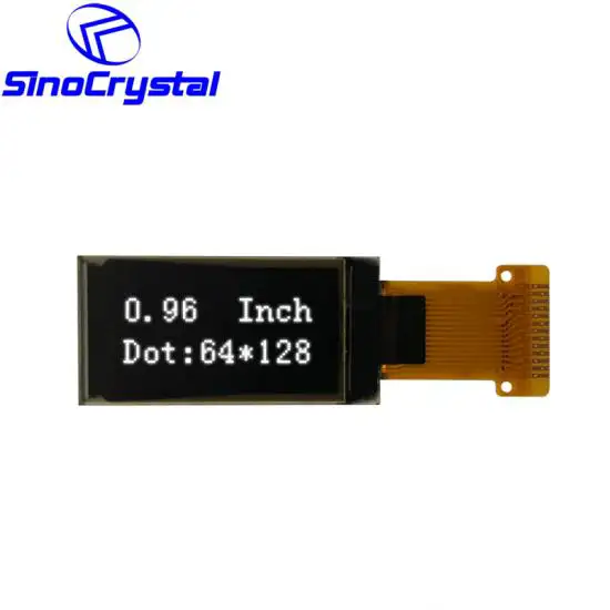 0,96-дюймовый вертикальный OLED-дисплей 64×128 с микросхемой SH1107, 13-контактный, 4-проводный последовательный интерфейс, I2C