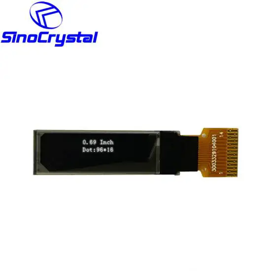 0.69'' OLED Graphic LCD Display With 96×16 Resolution SSD1306BZ IC, 14PIN