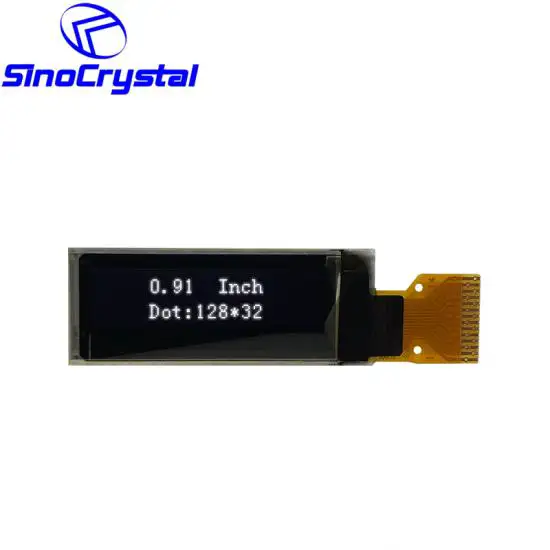 0.91'' OLED Graphic Display With 128×32 Resolution SSD1316BZ IC,14PIN, I2C Interface