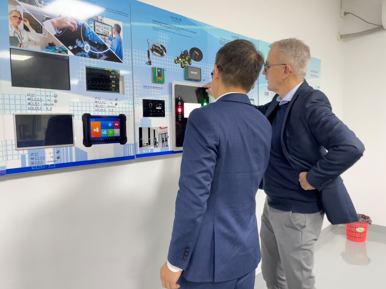 The customer visited the product wall